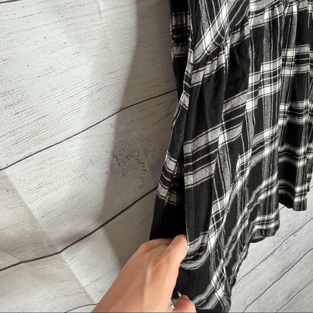 American Eagle outfitters black plaid dress M - Picture 7 of 10